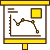 Falling Line Graph Icon Design Symbol vector