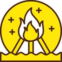 Beach bonfire Icon Design Symbol vector