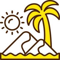 Sand dunes Icon Design Symbol vector