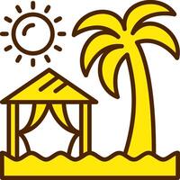 Beach camping Icon Design Symbol vector