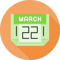 22 March Icon Design Symbol vector