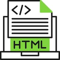 Html File Icon Design vector