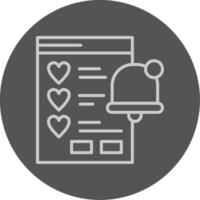 Wishlist Notification Icon Design vector
