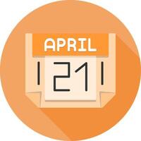 21 April Icon Design Symbol vector