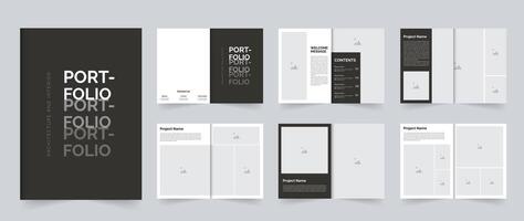 Professional Architecture Portfolio design template or creative interior portfolio or project portfolio vector