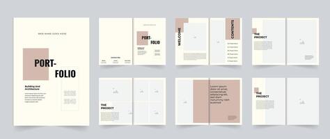 Modern Architecture and interior portfolio layout design or project portfolio template vector