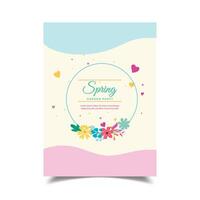 spring party template illustration vector