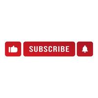Subscribe button icon, Like icon and bell icon vector