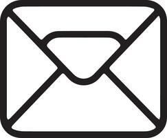 Minimalistic Icon of a Message Envelope with Black Outline for Business and Office Communication vector