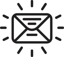 Simple Icon of an Envelope for Email Communication in Black Outline Perfect for Business or Office Use vector