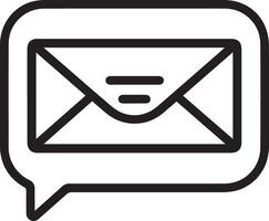Professional Icon of an Envelope with Black Outline for Email and Messaging Purposes in Business vector