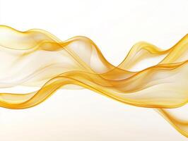 A mesmerizing display of yellow smoke flows upward, intertwining in delicate tendrils. The bright hues gradually transition into lighter shades, showcasing dynamic textures. photo
