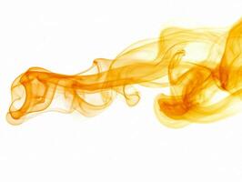 Soft tendrils of vibrant yellow smoke rise and twirl, merging bold hues into lighter shades, creating a dynamic and ethereal atmosphere full of movement and depth. photo