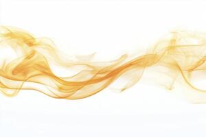Thick yellow smoke billows upward, merging seamlessly with a bright white background, producing a vibrant and dreamy atmosphere filled with movement and life. photo