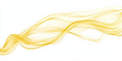 Soft, wavy trails of vibrant yellow smoke rise gracefully, showcasing a dynamic interplay between deep and light tones, captivating the viewer's imagination. photo