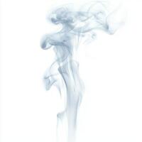 Soft blue wisps of smoke rise gently, transitioning into transparency. The delicate tendrils create a serene and dreamlike quality, perfect for artistic inspiration. photo