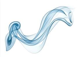 Delicate tendrils of blue smoke ascend gently, intertwining and fading into transparency. The soft hues create a serene and captivating visual experience perfect for artistic expression. photo