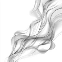 Soft gray smoke wisps ascend from the base, creating an ethereal effect against a stark white background. The delicate hues gradually fade, enhancing the serene atmosphere. photo