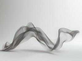 Swirling gray smoke creates a mesmerizing display as it rises and curls, artistically contrasting with the bright white background, evoking a sense of tranquility and movement. photo