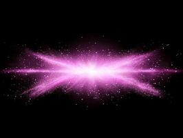 dynamic eruption of pink particles radiates from the center, illuminating the surrounding darkness with a soft yet powerful glow, evoking a sense of energy and wonder. photo