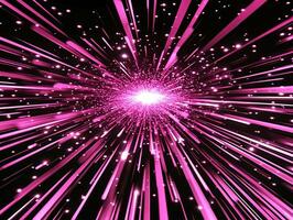 stunning display of pink particles bursts outward, creating a vivid explosion of color and light that radiates against the deep black void, evoking a sense of cosmic wonder and energy. photo