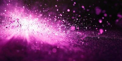 mesmerizing display of vibrant pink particles bursts forth from a glowing core, creating waves of ethereal energy and dust that illuminate the surroundings with cosmic brilliance. photo