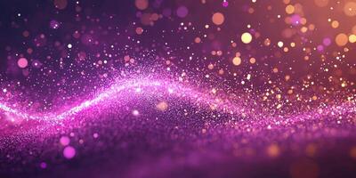 mesmerizing explosion of pink particles erupts from a glowing core, sending radiant waves of light and cosmic dust outward, creating an ethereal spectacle of energy. photo