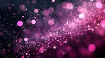 Bright pink particles twinkle against the deep black void, creating a minimalist cosmic theme that captures the beauty of the universe in a simple yet enchanting arrangement. photo