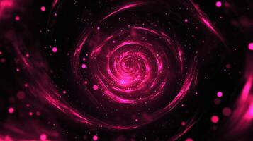 Clusters of pink dots create a mesmerizing swirling pattern, softly illuminating the dark backdrop. The abstract design evokes a sense of cosmic wonder and tranquility. photo