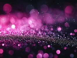 Small pink dots glow with varying intensities on a black canvas, forming a cosmic effect. This pattern invites viewers to explore the beauty of a starlit universe. photo