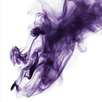 Soft, translucent violet tendrils swirl and dance upward, creating a mesmerizing visual effect. The hues transition from dark to light, enhancing the ethereal quality. photo