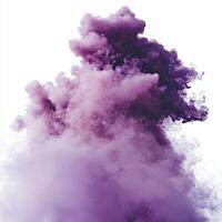 Delicate wisps of purple smoke ascend, blending rich dark tones into lighter shades, creating an ethereal and captivating visual display that enchants the viewer. photo