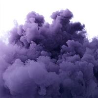 Wisps of violet smoke elegantly swirl and rise from below, creating a mesmerizing dance of colors. The soft edges and rich details evoke a sense of calm and intrigue. photo