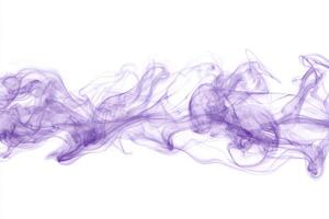 Thick purple smoke rises gracefully against a bright white background, with soft edges and varying opacity, creating an ethereal and dramatic visual experience. photo
