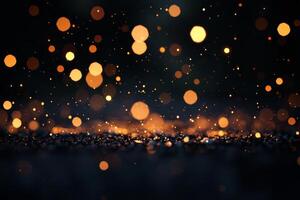 Tiny orange dots scatter across a dark canvas, connected by glowing lines that create a constellation effect, resulting in a strikingly radiant composition. photo