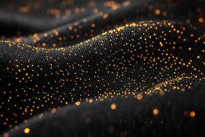 mesmerizing arrangement of tiny orange dots is scattered across a black canvas photo