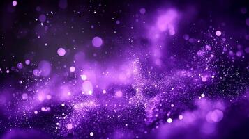Purple particles erupt from the center, radiating intense energy as they scatter outward. The dynamic flow creates a captivating visual experience of vibrant motion. photo