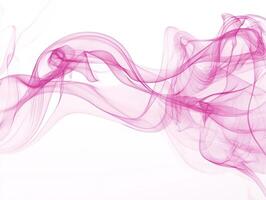 Delicate pink smoke swirls elegantly against a white backdrop, showcasing a mesmerizing flow of soft shades and intricate patterns that evoke a sense of tranquility. photo