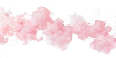 Soft, wavy trails of dynamic pink smoke twist elegantly upward, merging vibrant hues into lighter shades, creating an enchanting visual experience on a clean white backdrop. photo
