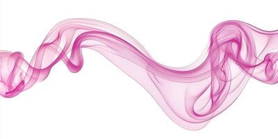 A mesmerizing pink smoke plume rises gracefully, forming soft, wavy trails that dance in the air. The vibrant hues transition from deep to light pink, enchanting the viewer. photo