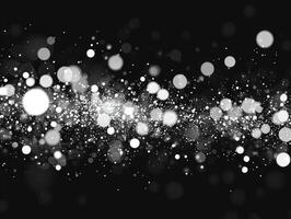 Across a dark background, small silver dots twinkle and shimmer, some brilliantly bright and others softly dimming, evoking a celestial atmosphere reminiscent of the cosmos. photo