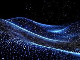 Small blue dots glow with varying intensities, creating a mesmerizing cosmic pattern reminiscent of stars in a vast night sky, captivating the viewer's imagination. photo