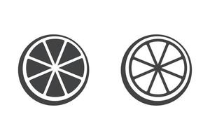 Lemon icon set. Lemon filled flat and linear style signs for mobile concept and web design. Natural Vitamin C is a simple solid and line icon. vector