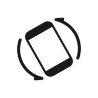 Rotate Mobile phone icon in flat style. Device rotation. Turn your device. illustration sign for web site or mobile app vector