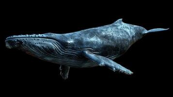 a whale with its mouth open, depicted in 3D graphics. photo