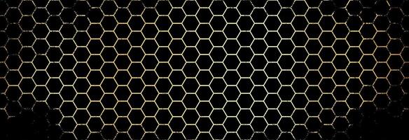 Golden hexagon abstract background. vector