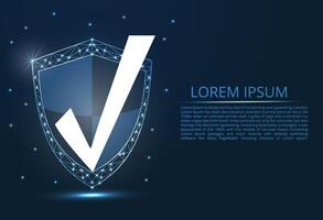 Abstract image of cyber security concept. Illustrates the idea of cybersecurity or confidentiality of information in the form of lines and shapes, pieces of glass. Antivirus logo. vector