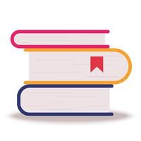 different Books stack vector