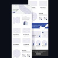 website template for multipurpose service. one-page template for a business website and email marketing purposes. vector