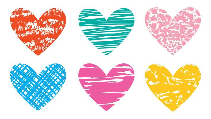 Hand drawn Heart Shapes